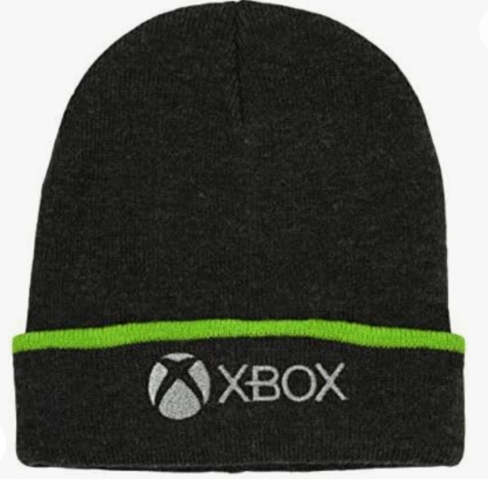 XBOX Beanie Hat For Kids & Teens Charcoal Woolly Cap Gamer Gift, Black, One Size
